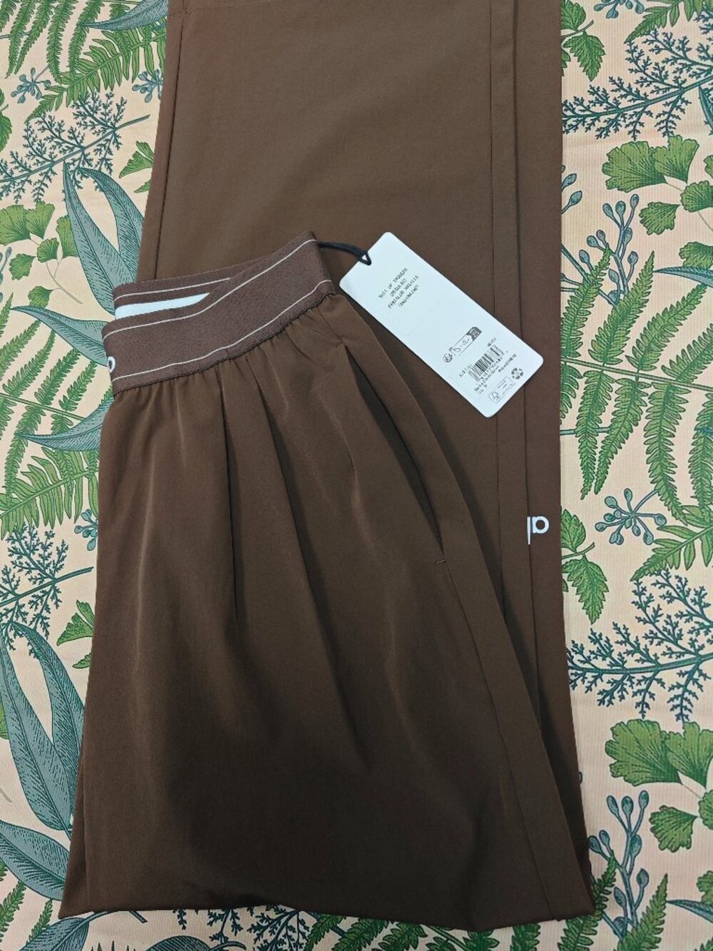🍃ALO Yoga Suit Up Trouser Regular Espresso Brown 😉NWT Brown Wide Leg Pants - Picture 7 of 8